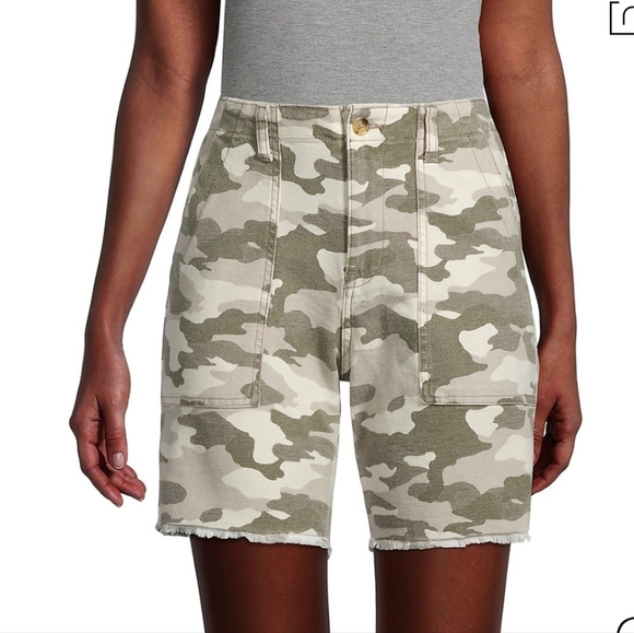 Kensie Raw Edge Utility Shorts SZ 6 - Picture 1 of 4